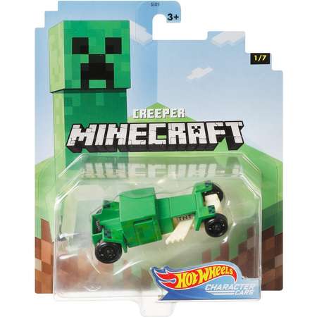 Машинка Hot Wheels Герои компьютерных игр Minecraft Крипер GPC02