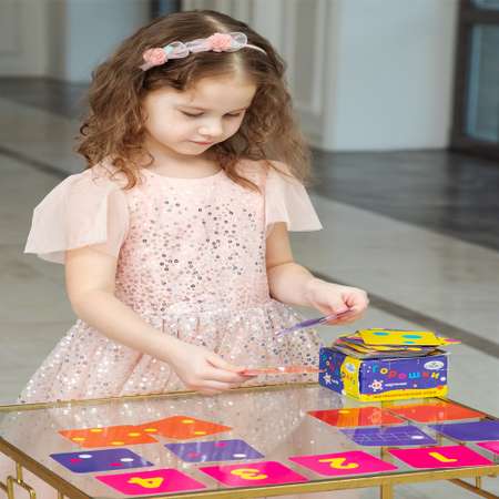 Обучающая игра BeeZee Toys МП для малышей Горошки математические учим цифры 66 карточек логика и обучение счету