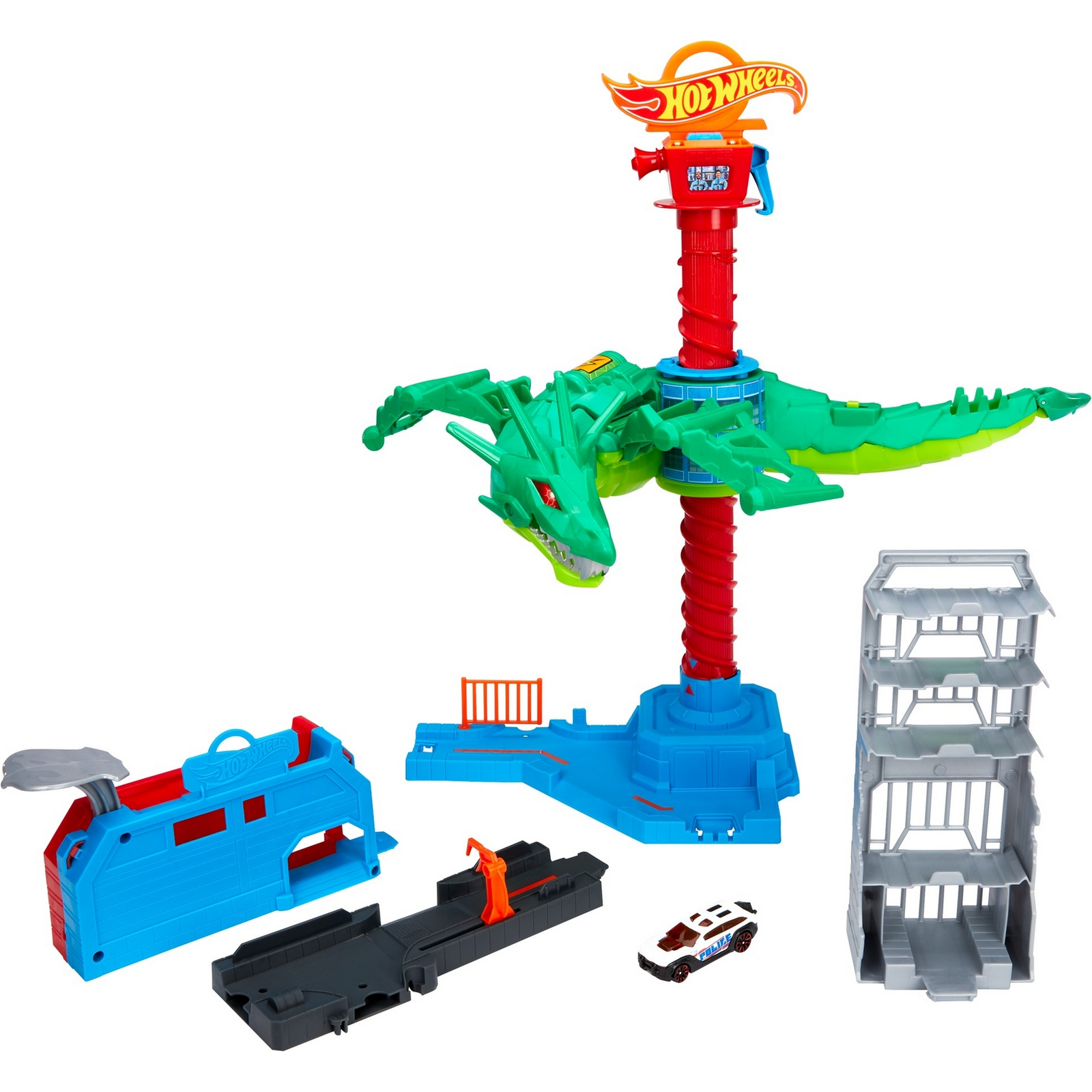 Трек Hot Wheels Воздушная атака дракона с пусковой установкой GJL13 - фото 3