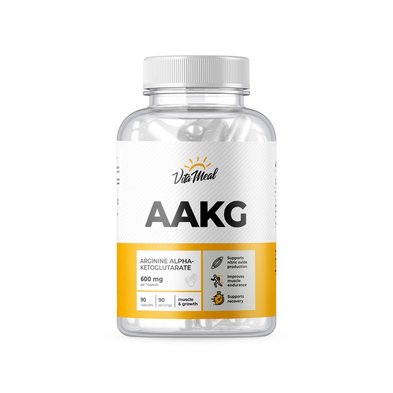Аминокислота VitaMeal Аргинин AAKG 600мг 90 капсул - фото 1