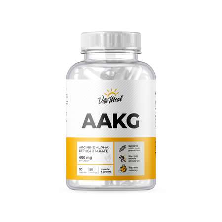 Аминокислота VitaMeal Аргинин AAKG 600мг 90 капсул
