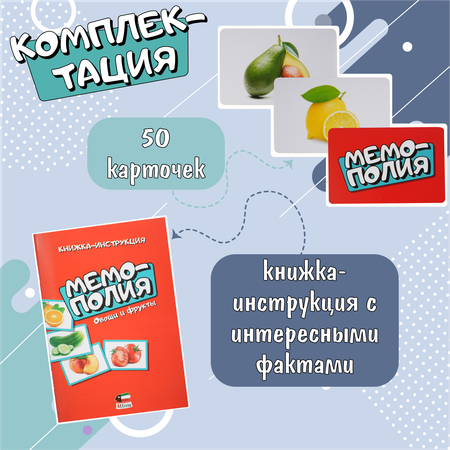 Игра Attivio Мемополия Фрукты овощи и ягоды 02163