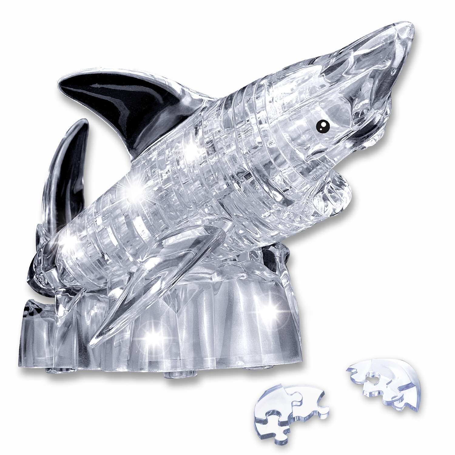 Развивающий 3Д пазл BONDIBON магия кристаллов Акула 40 деталей - фото 1