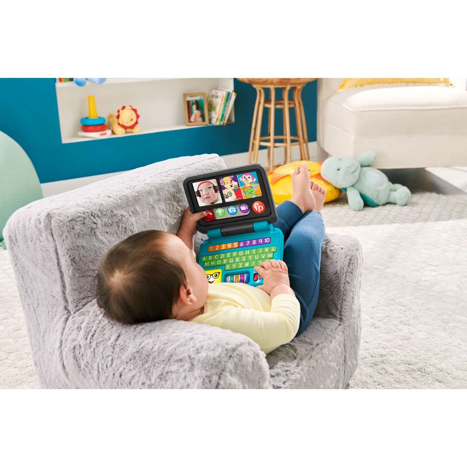 Игрушка Fisher Price Смейся и учись Ноутбук для малыша HHH06 - фото 8