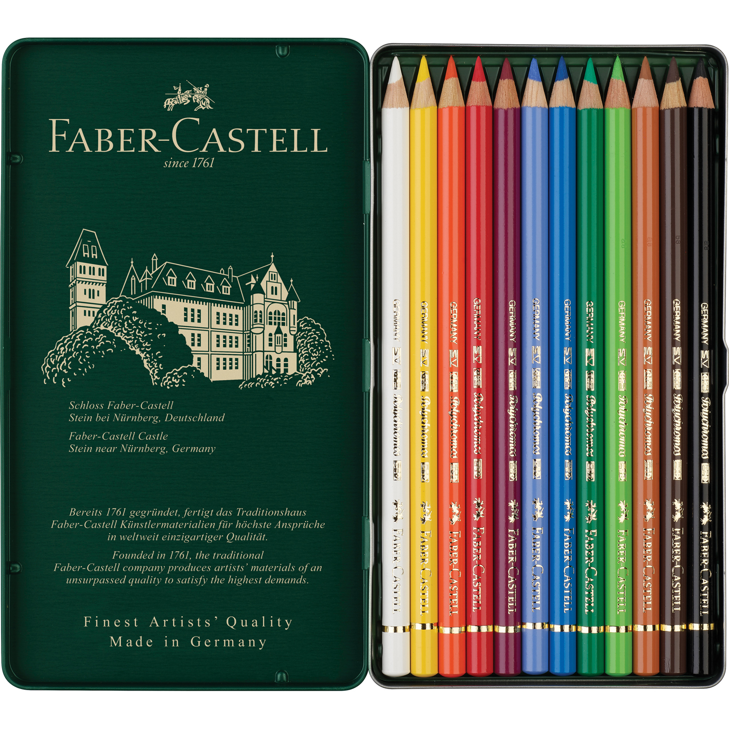 Карандаши цветные Faber Castell художественные Polychromos 12 цветов - фото 3