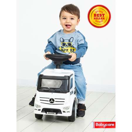 Каталка BabyCare Mercedes-Benz Antos кожаное сиденье белый