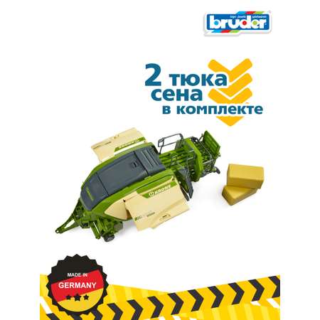 Прицеп Bruder Krone с 2 тюками сена 1:16