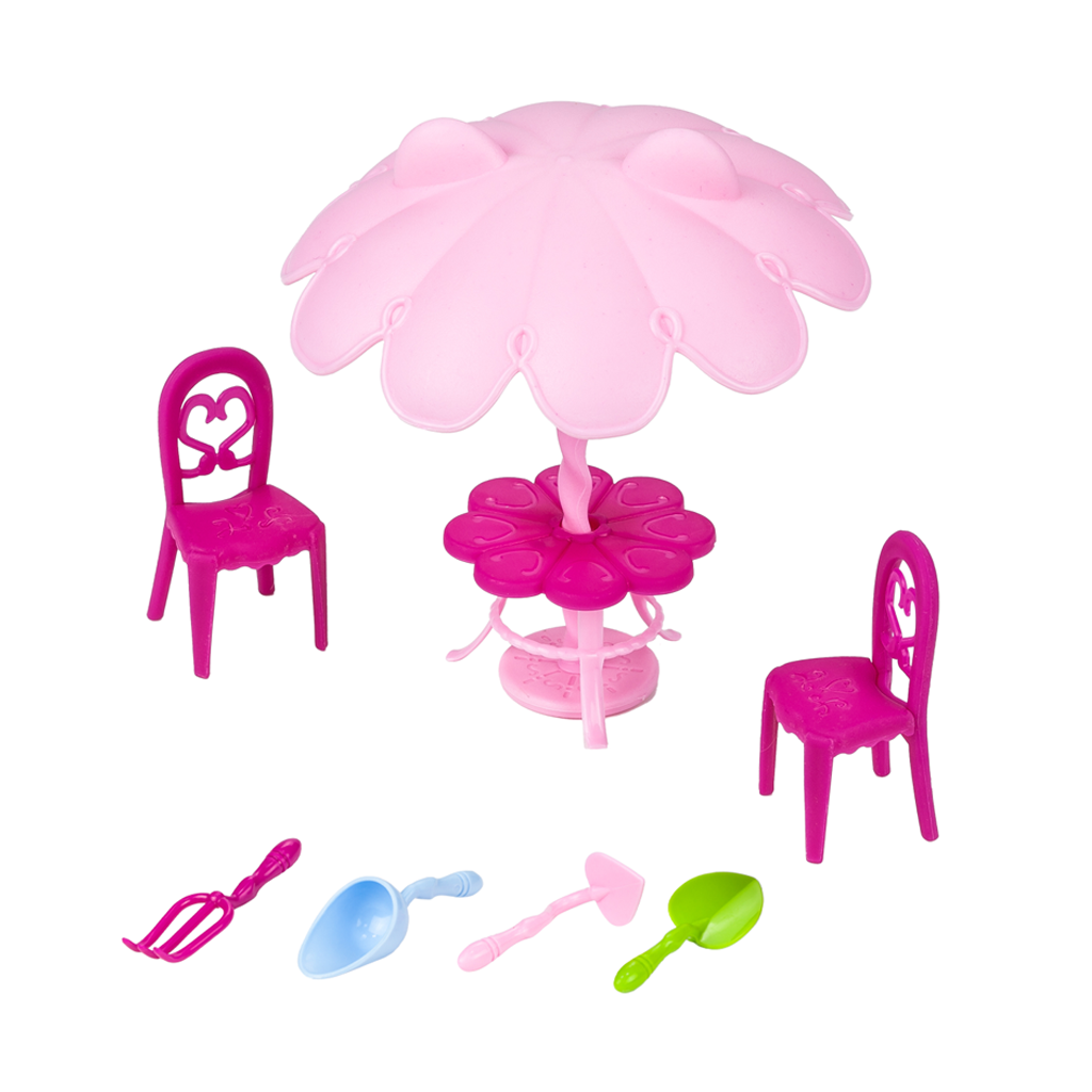 Набор для выращивания Вальс Цветов Домик-вазон розовый с мебелью и садовым инвентарем 12331_1 - фото 7