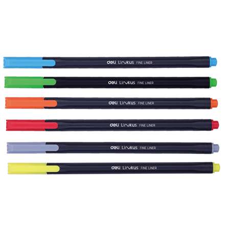 Ручки капиллярные Deli Linkus 6цветов1204877