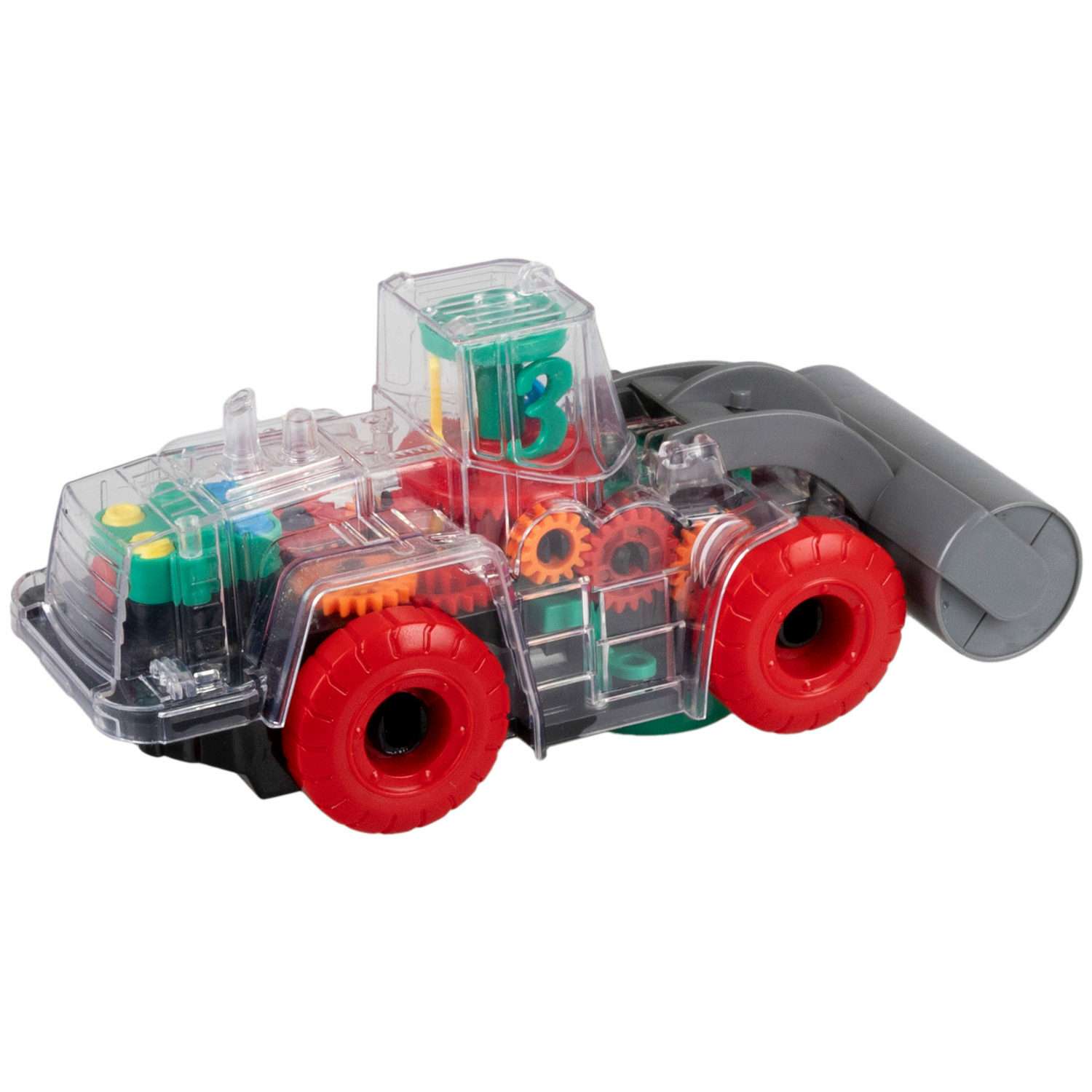 Интерактивная игрушка 1TOY Спецтехника Каток прозрачный с световыми и звуковыми эффектами красный с зеленым - фото 2