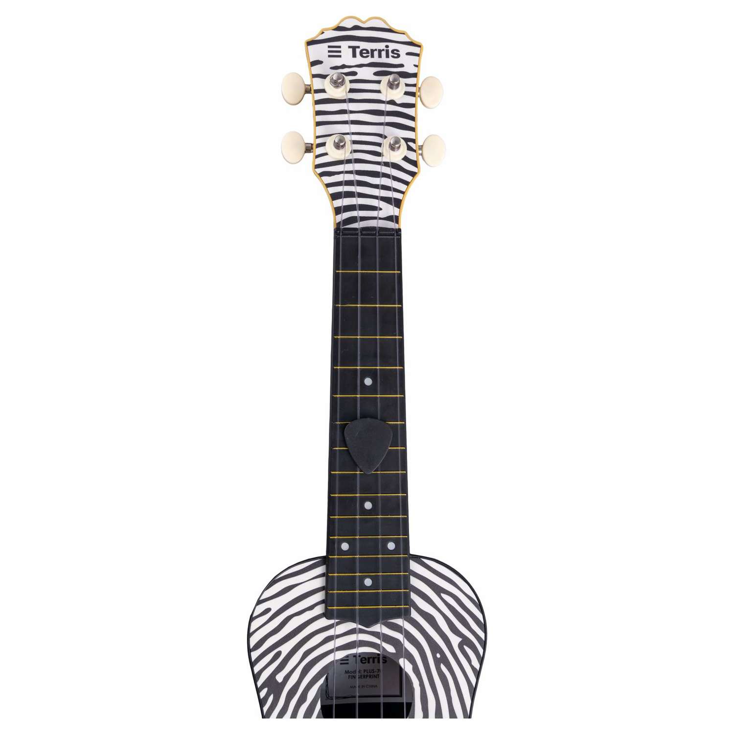 Гитара гавайская Terris укулеле сопрано PLUS-70 FINGERPRINT рисунок отпечаток пальца - фото 3