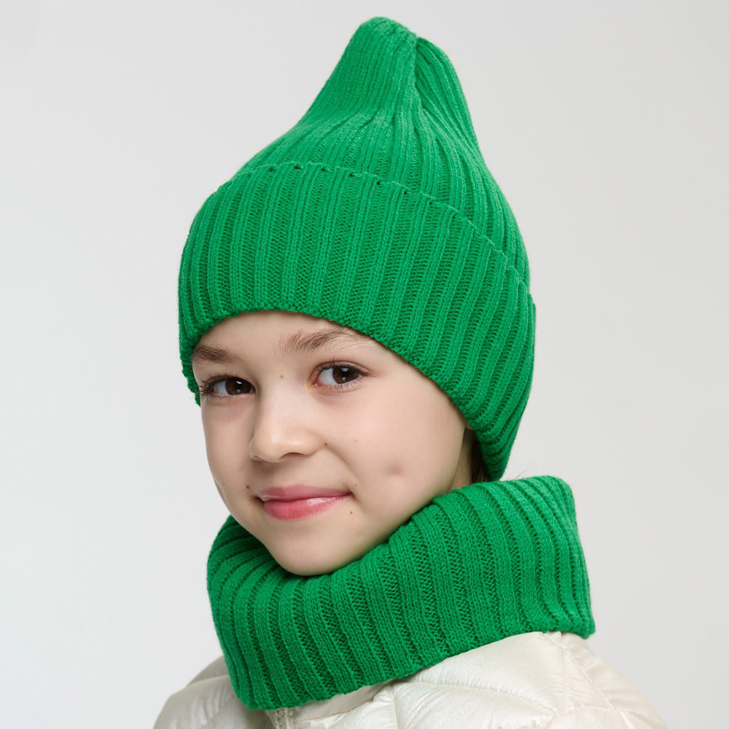 Шапка и снуд NYCkids NYC-H-45-pumpW-green - фото 1