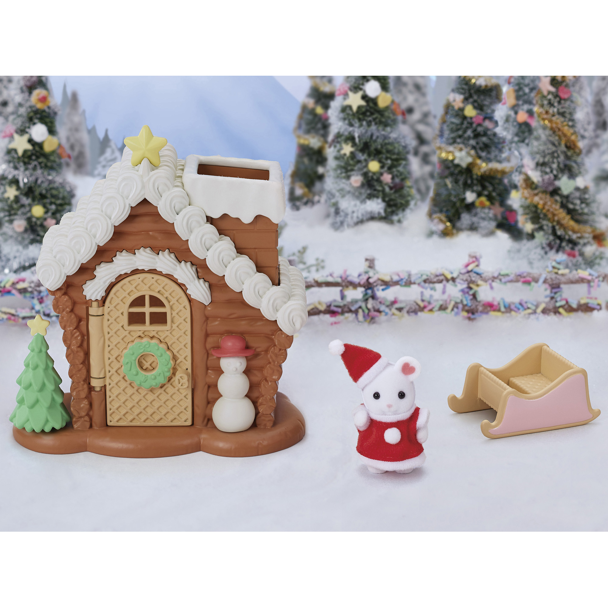 Игровой набор Sylvanian Families Пряничный новогодний домик - фото 6