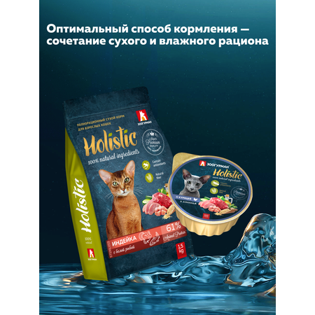 Корм влажный Зоогурман Holistic С курицей и ягненком 100 г х 20 шт