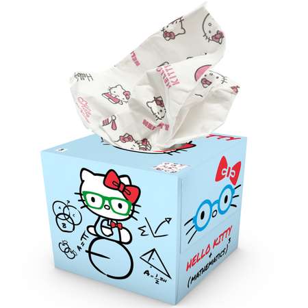 Салфетки бумажные выдергушки World cart Hello Kitty с рисунком 3 слоя 56 штук в упаковке