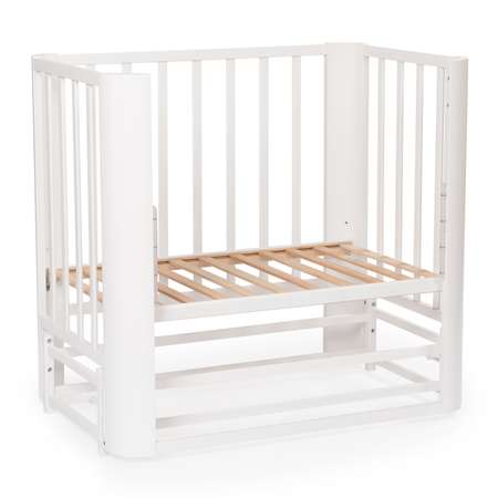 Детская кроватка Mr Sandman прямоугольная, продольный маятник (белый)