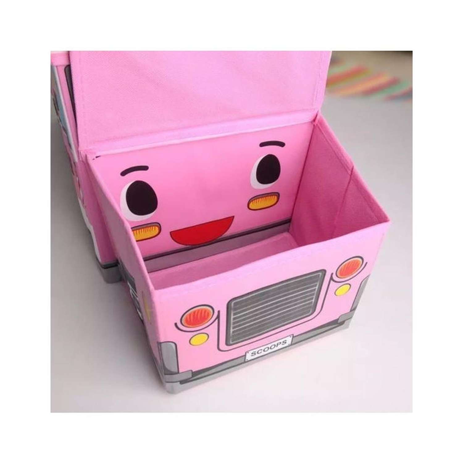 Коробка для хранения Uniglodis Автобус розовый - фото 2