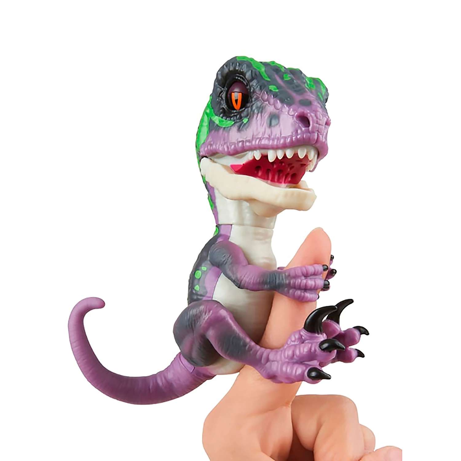 Интерактивная игрушка Fingerlings динозавр Рейзор фиолетовый с темно-зеленым 12 см - фото 3