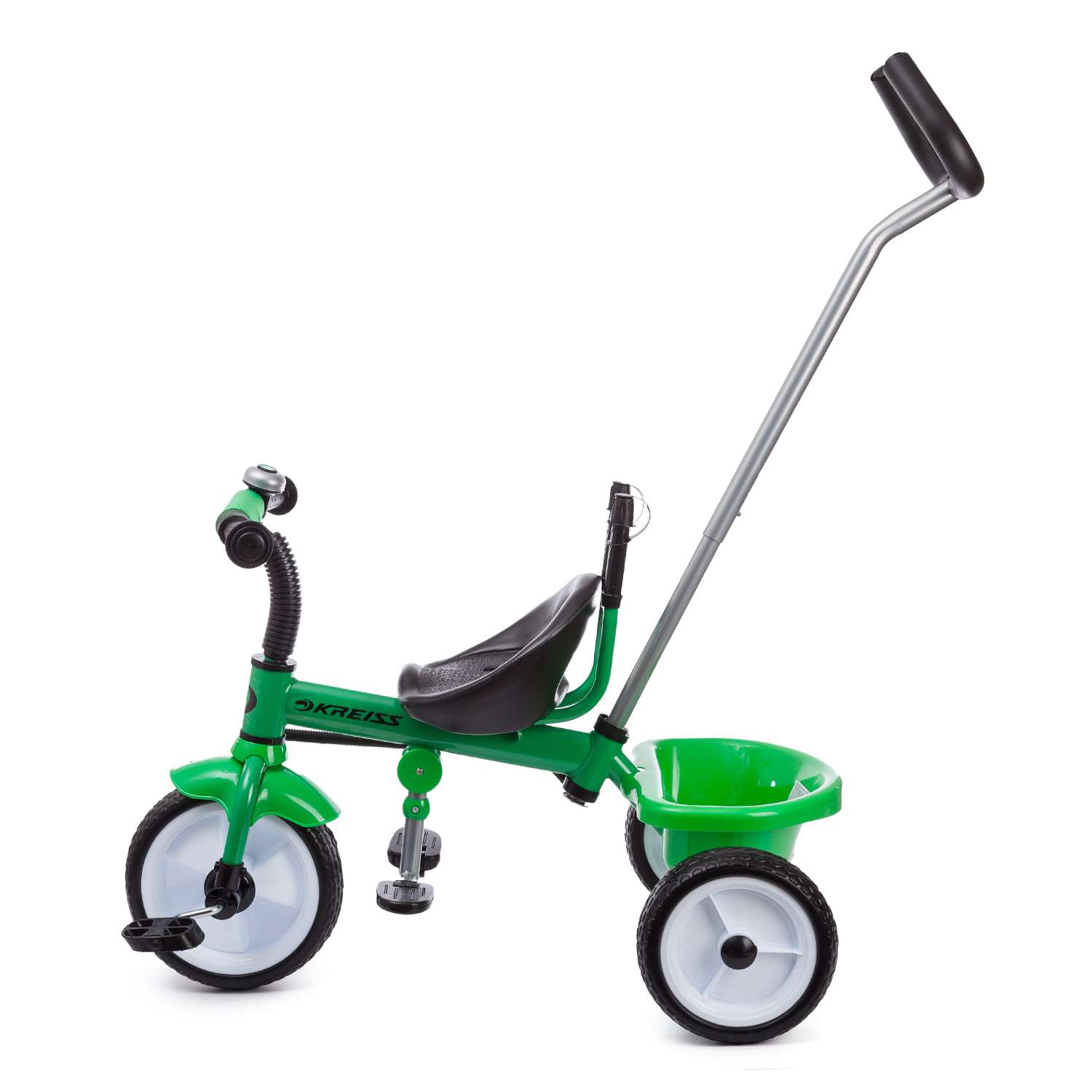 Велосипед трехколесный Kreiss с тентом Зеленый - фото 6