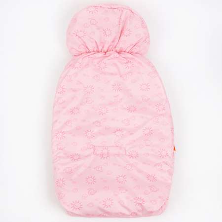Конверт на выписку Чудо-Чадо для новорожденного теплый флисовый «Chicky» розовый/солнышки