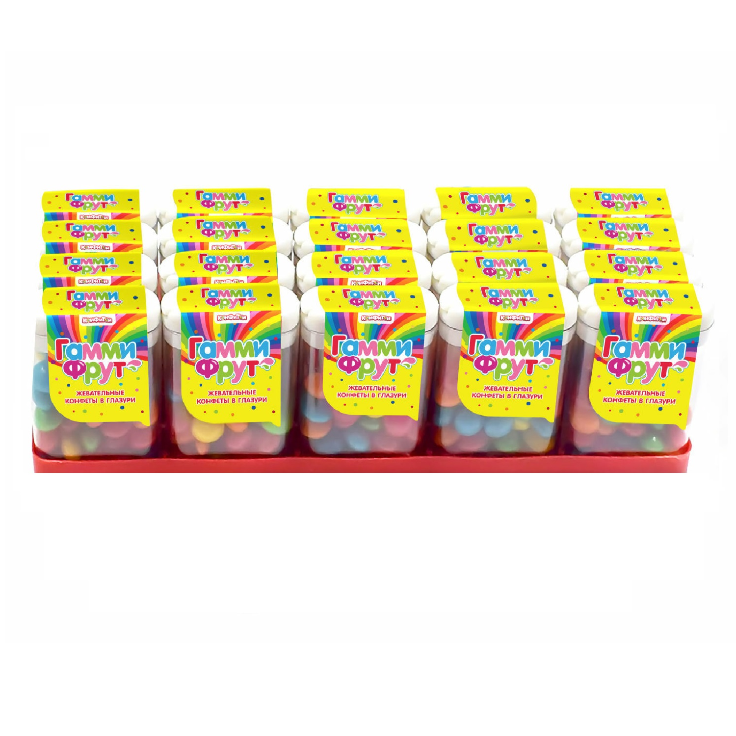 Жевательные конфеты Конфитой Гамми Фрут в глазури 30 шт - фото 1