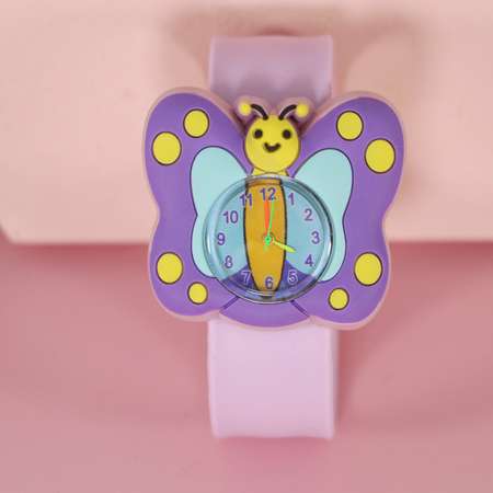 Часы Sima-Land наручные детские «Бабочка» ремешок силикон