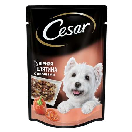 Корм для собак Cesar 100г тушеная телятина с овощами