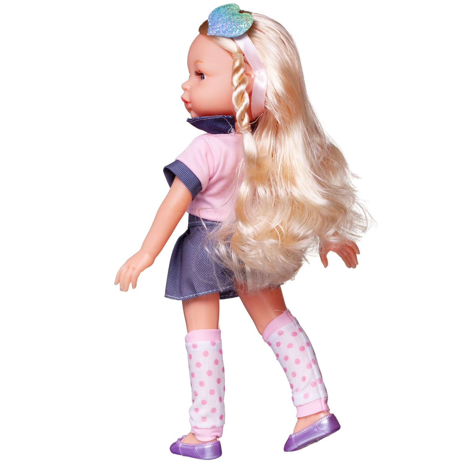 Кукла ABTOYS Времена года 32 см в розовой кофте и джинсовой короткой юбке PT-01855 - фото 6