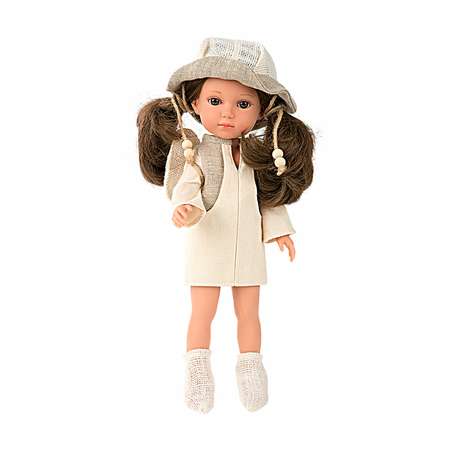 Кукла 36 см Arias Elegance Carlota брюнетка в эко бежевой одежде