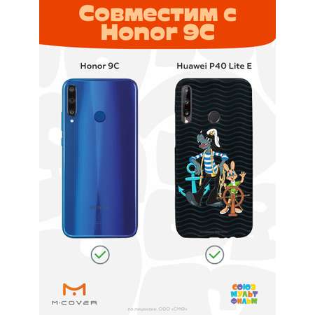 Силиконовый чехол Mcover для смартфона Huawei P40 lite E Honor 9C Союзмультфильм Заяц и волк в море