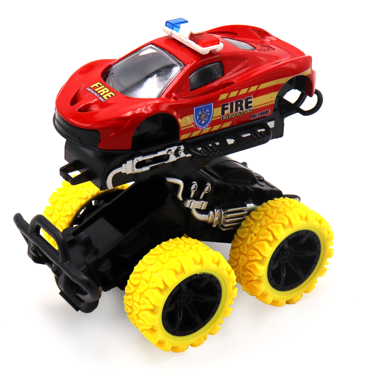 Пожарная машина Funky Toys желтый FT8486-6 - фото 1