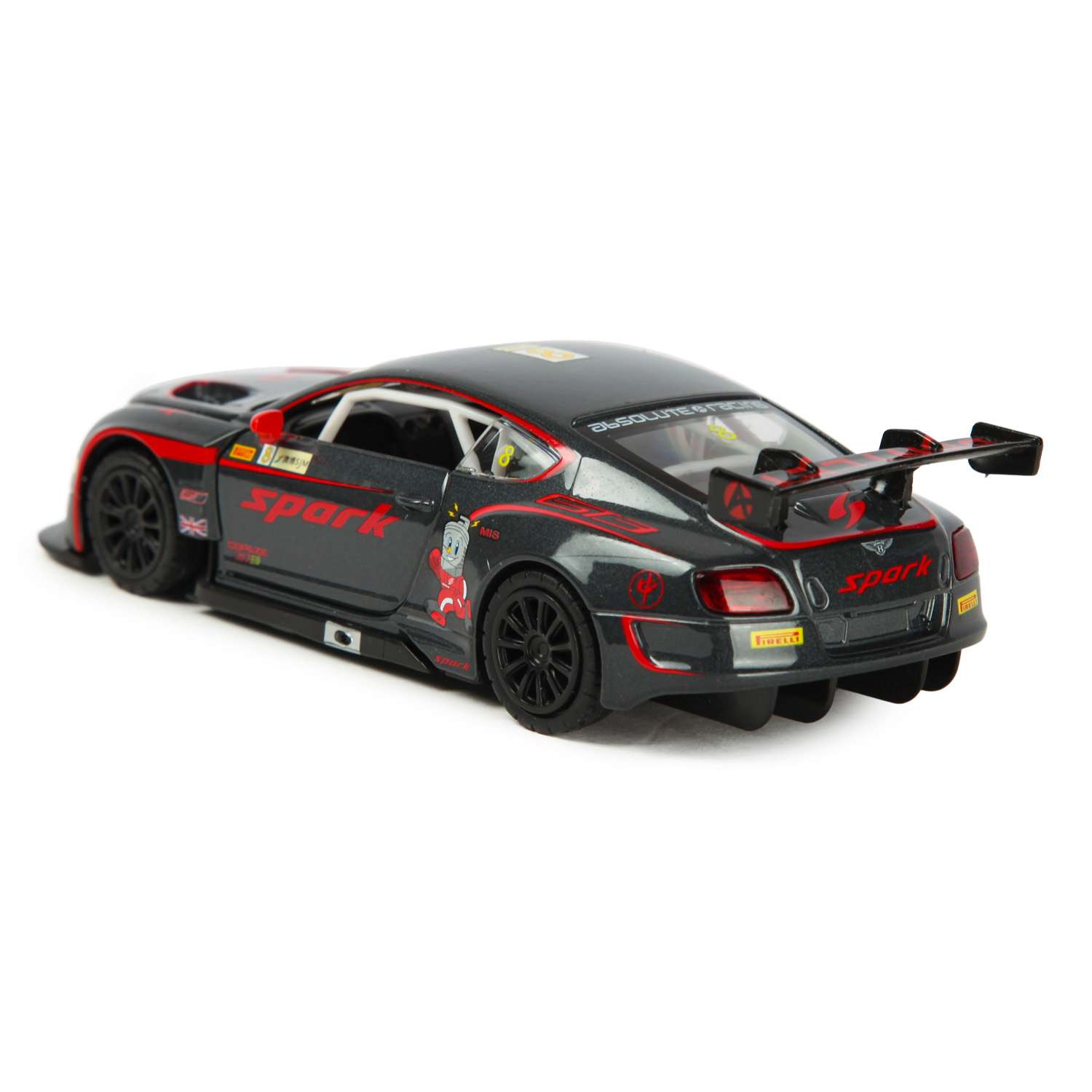 Машинка Mobicaro 1:32 Bentley Continental GT3 Серая 68353C 68353C - фото 4