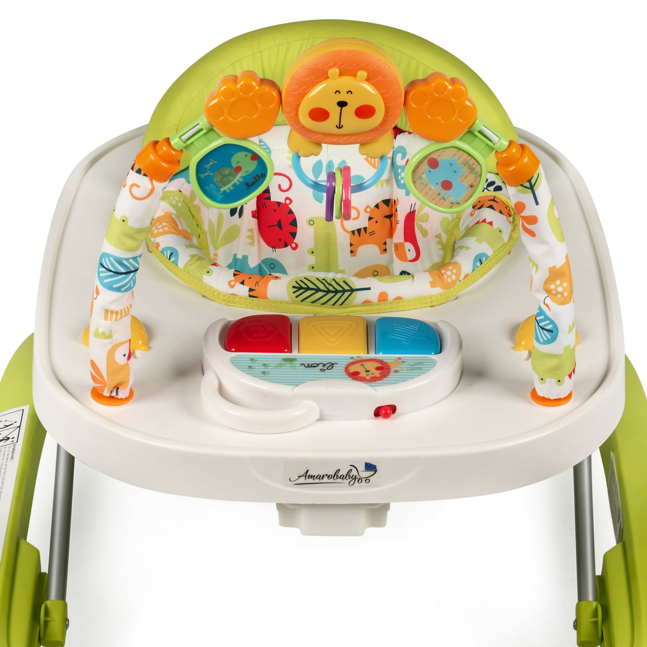 Ходунки Amarobaby Walking Baby с электронной игровой панелью Зеленый - фото 4