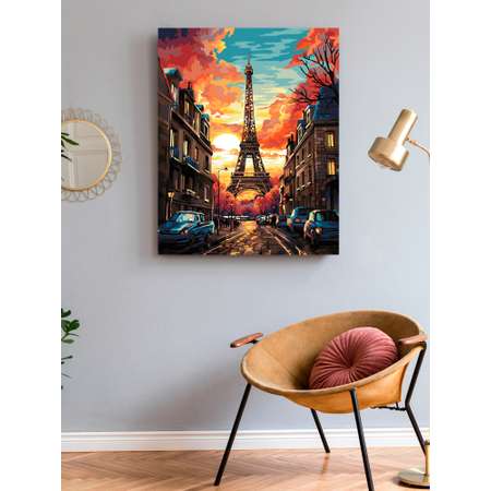Картина по номерам Art on Canvas холст на подрамнике 40х50 см Утро в Париже