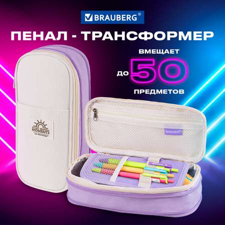 Пенал-косметичка Brauberg школьный 22х10х3 см