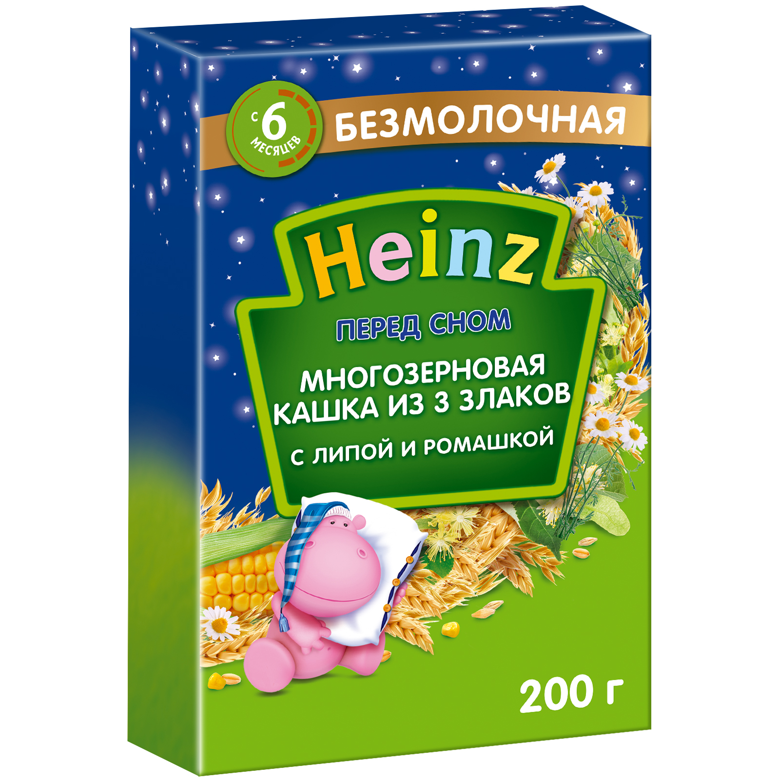 Каша Heinz многозерновая 3 злака с липой 200 г - фото 1