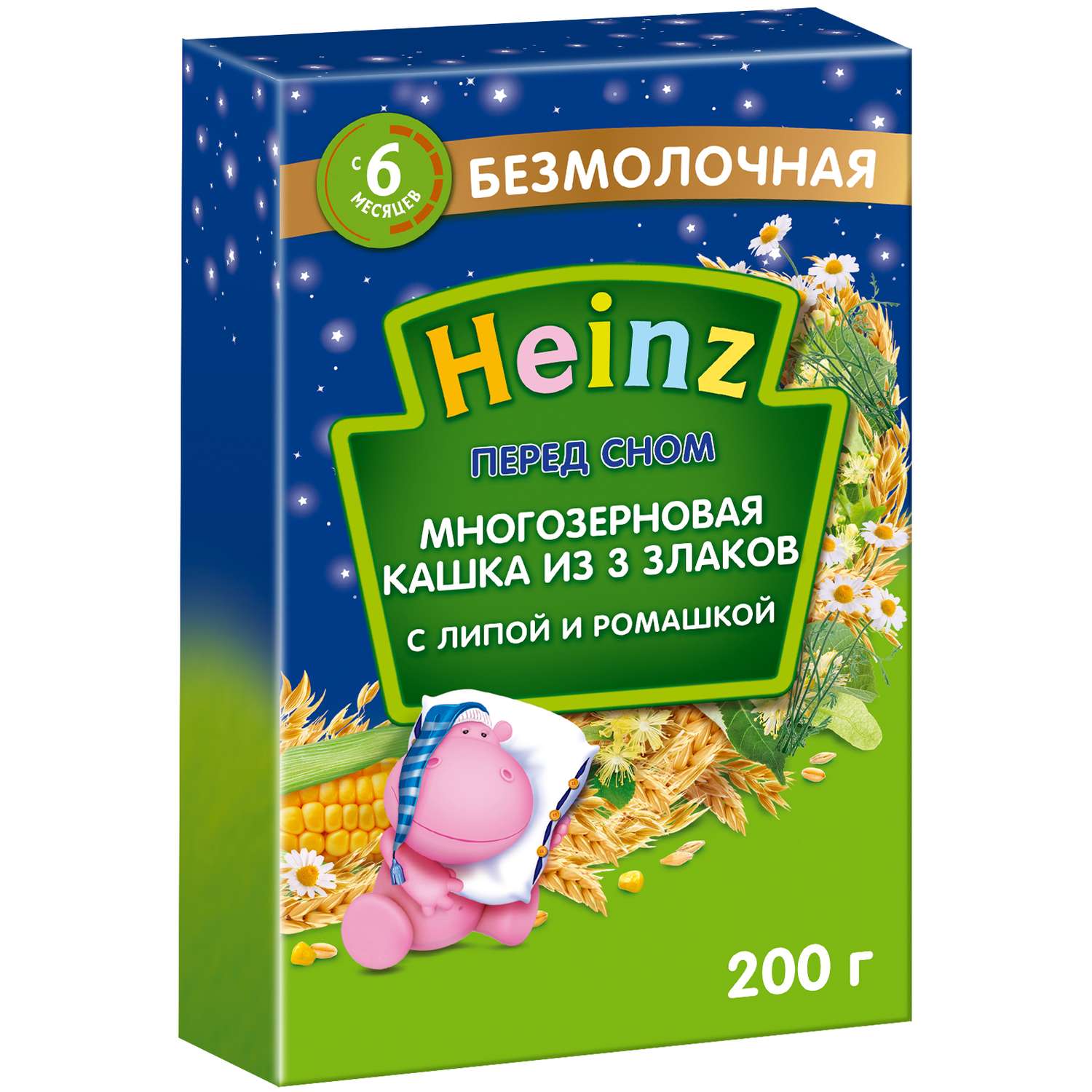 Каша Heinz многозерновая 3 злака с липой 200 г - фото 1