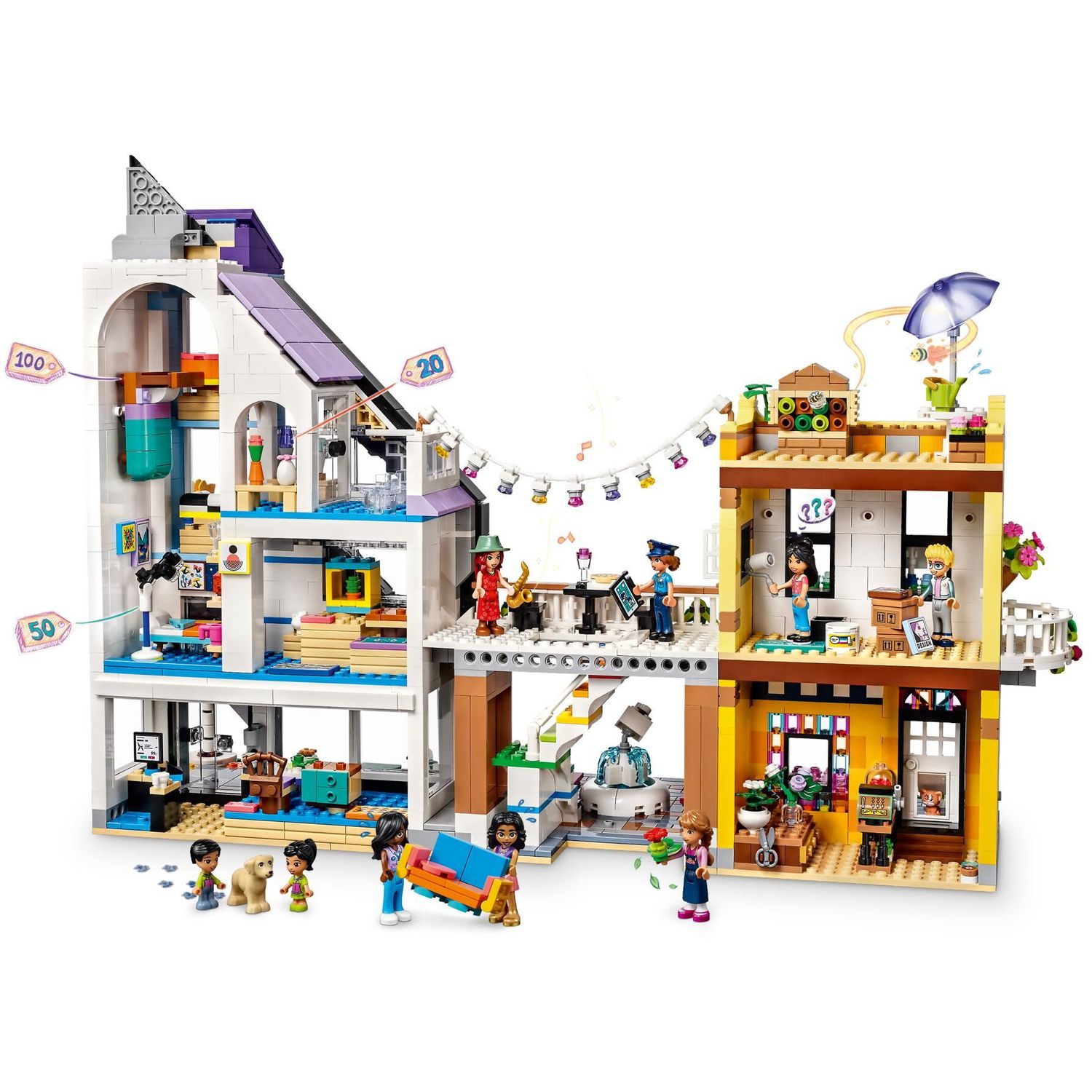 LEGO Friends Конструктор Магазины цветов и дизайна в центре