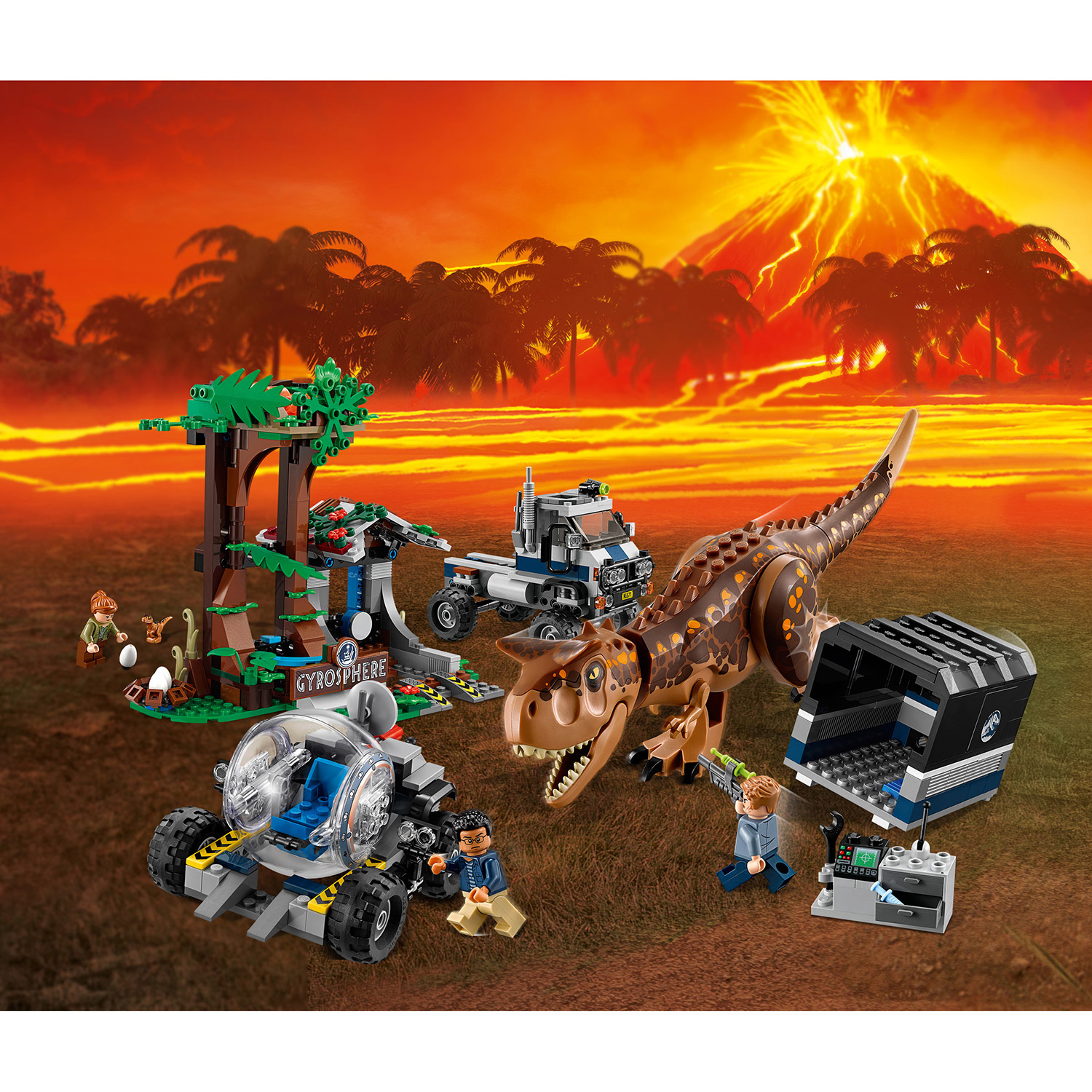 Конструктор LEGO Jurassic World Побег в гиросфере от карнотавра 75929 - фото 5