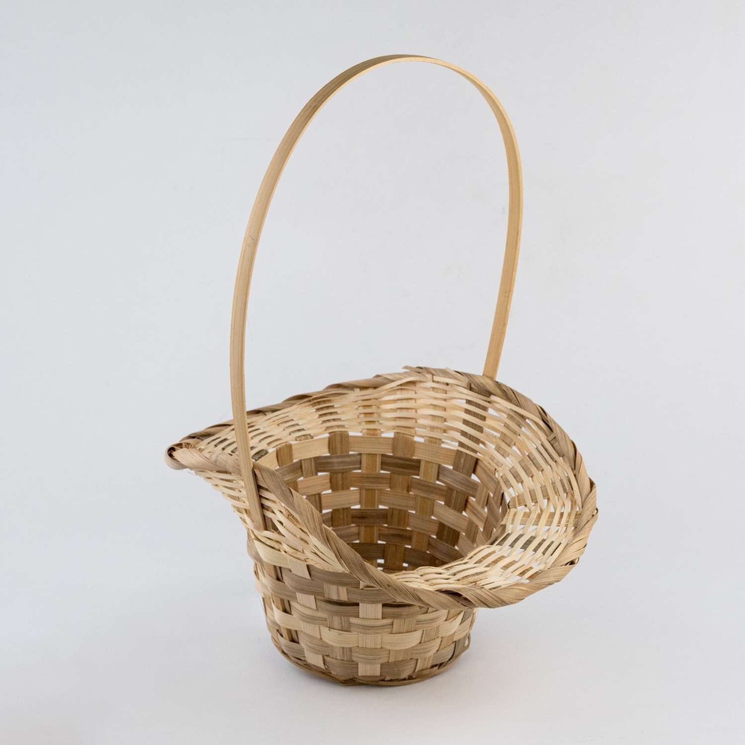 Корзина плетеная Азалия Декор Шляпа из бамбука D15x14/10xH33см натурального цвета - фото 4