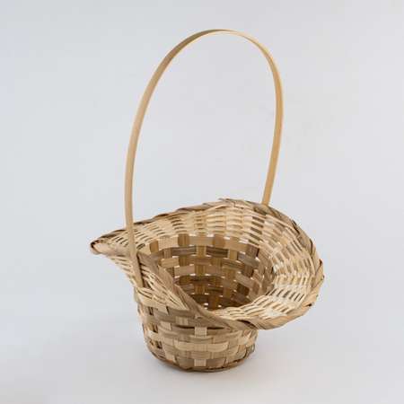 Корзина плетеная Азалия Декор Шляпа из бамбука D15x14/10xH33см натурального цвета