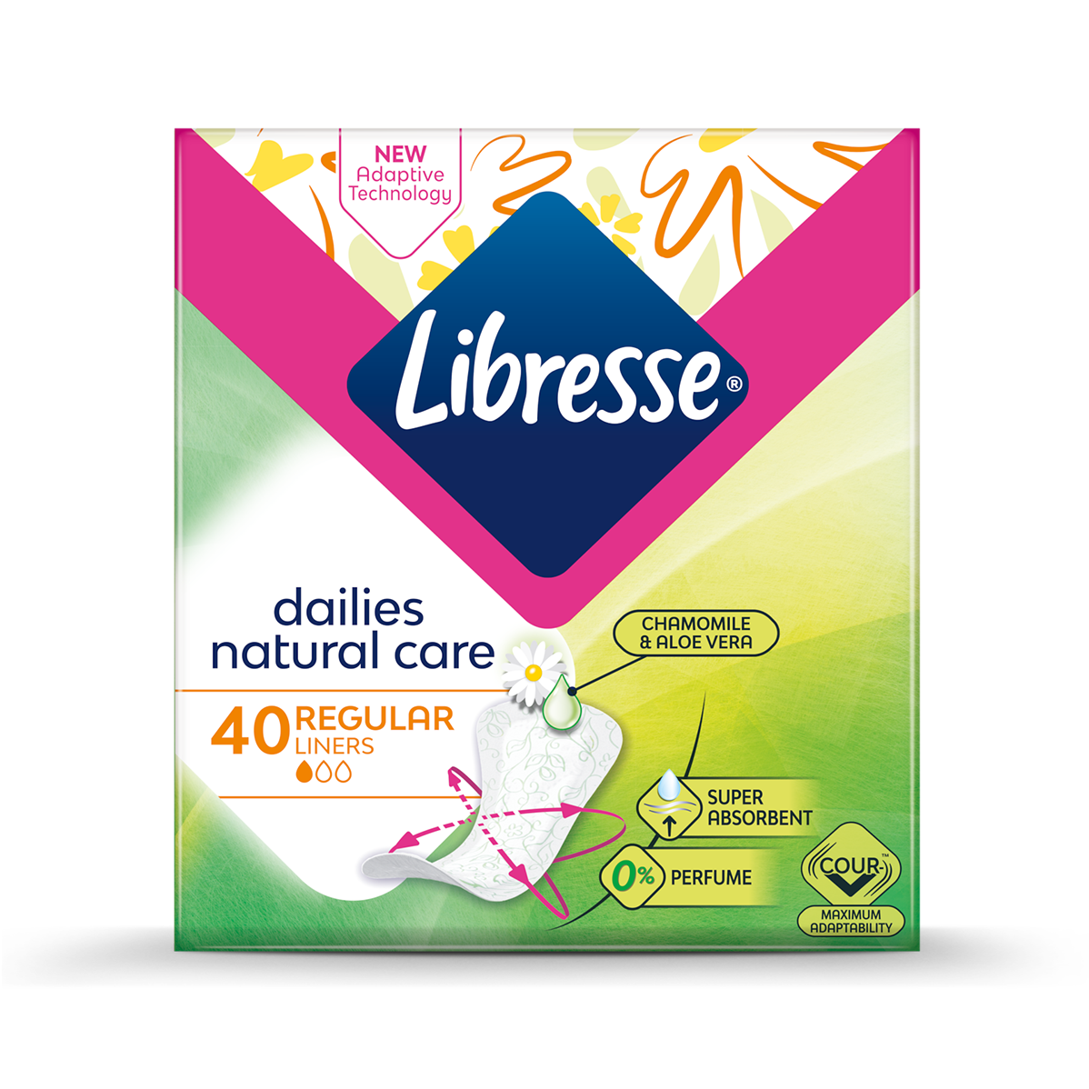 Гигиенические прокладки Libresse Natural Care Pantyliners Normal 40 - фото 1