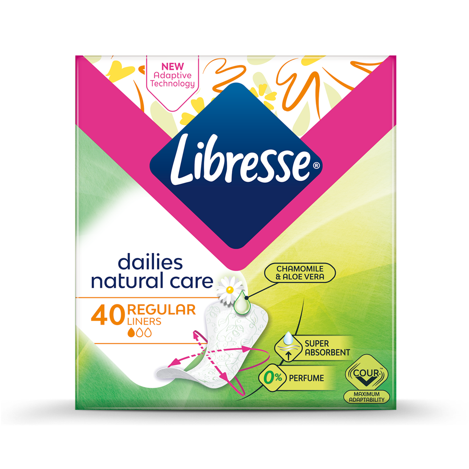 Гигиенические прокладки LIBRESSE Natural Care Pantyliners Normal 40 - фото 1
