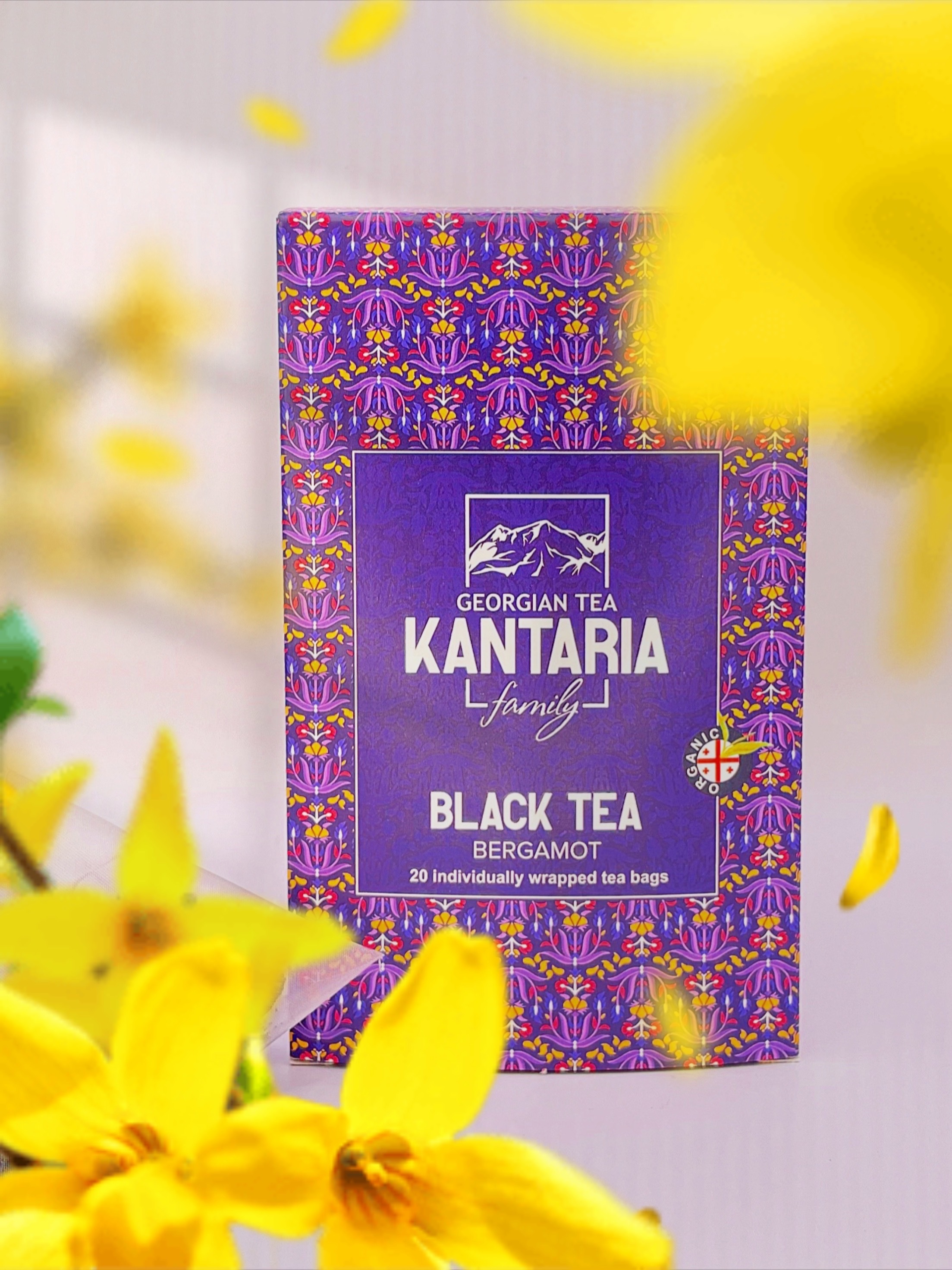 Грузинский черный чай KANTARIA с бергамотом в пирамидках 20 шт - фото 3