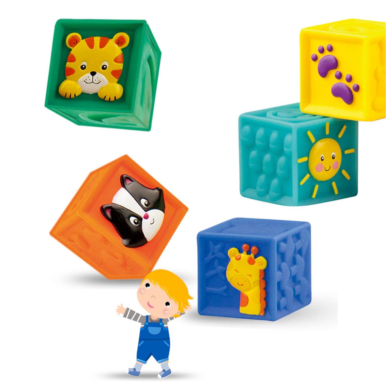 Развивающие мягкие кубики Solmax для детей 9 шт - фото 8