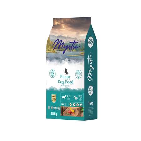 Корм для щенков Mystic 15кг Puppy Dog Food Lamb and Rice с ягненком и рисом сухой