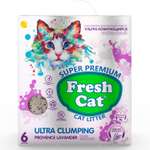 Наполнитель для кошек Fresh Cat комкующийся бентонитовый Лаванда Прованса 5.16кг