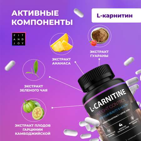 L карнитин FIT AND JOY 90 капсул