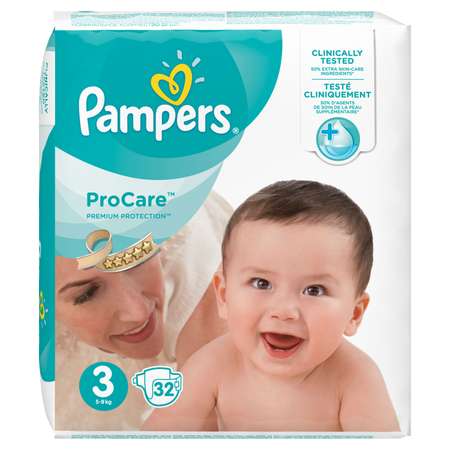 Подгузники Pampers Procare 3 (5-9 кг) 32 шт.