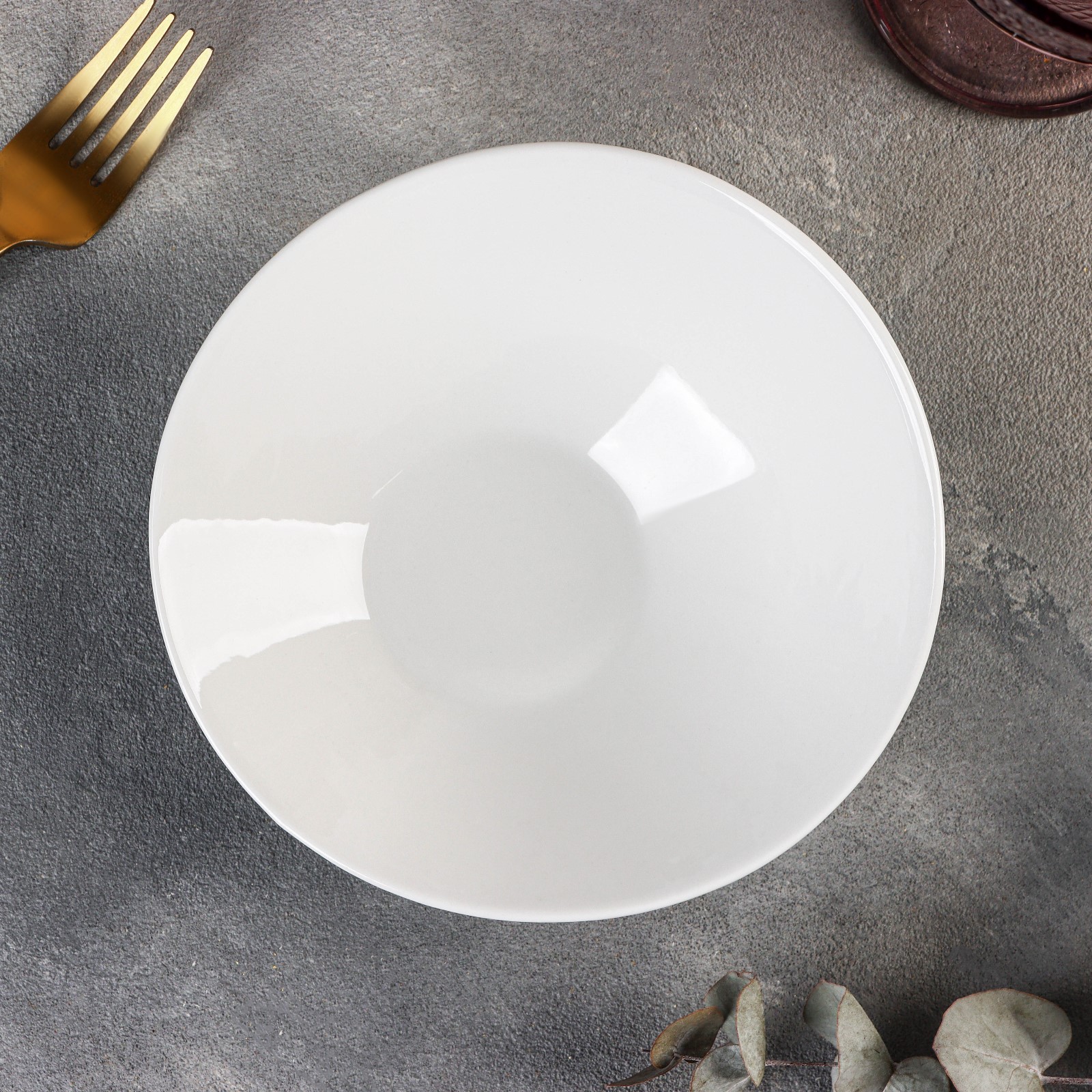 Салатник Sima-Land фарфоровый White Label 300 мл 16 4×16×7 см цвет белый - фото 2